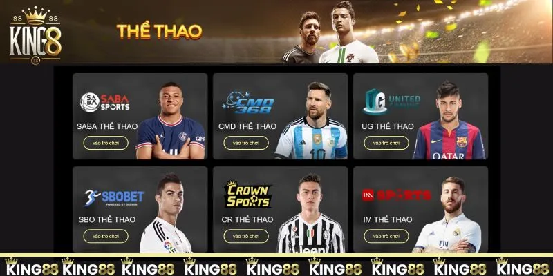 sảnh thể thao king88 sôi động